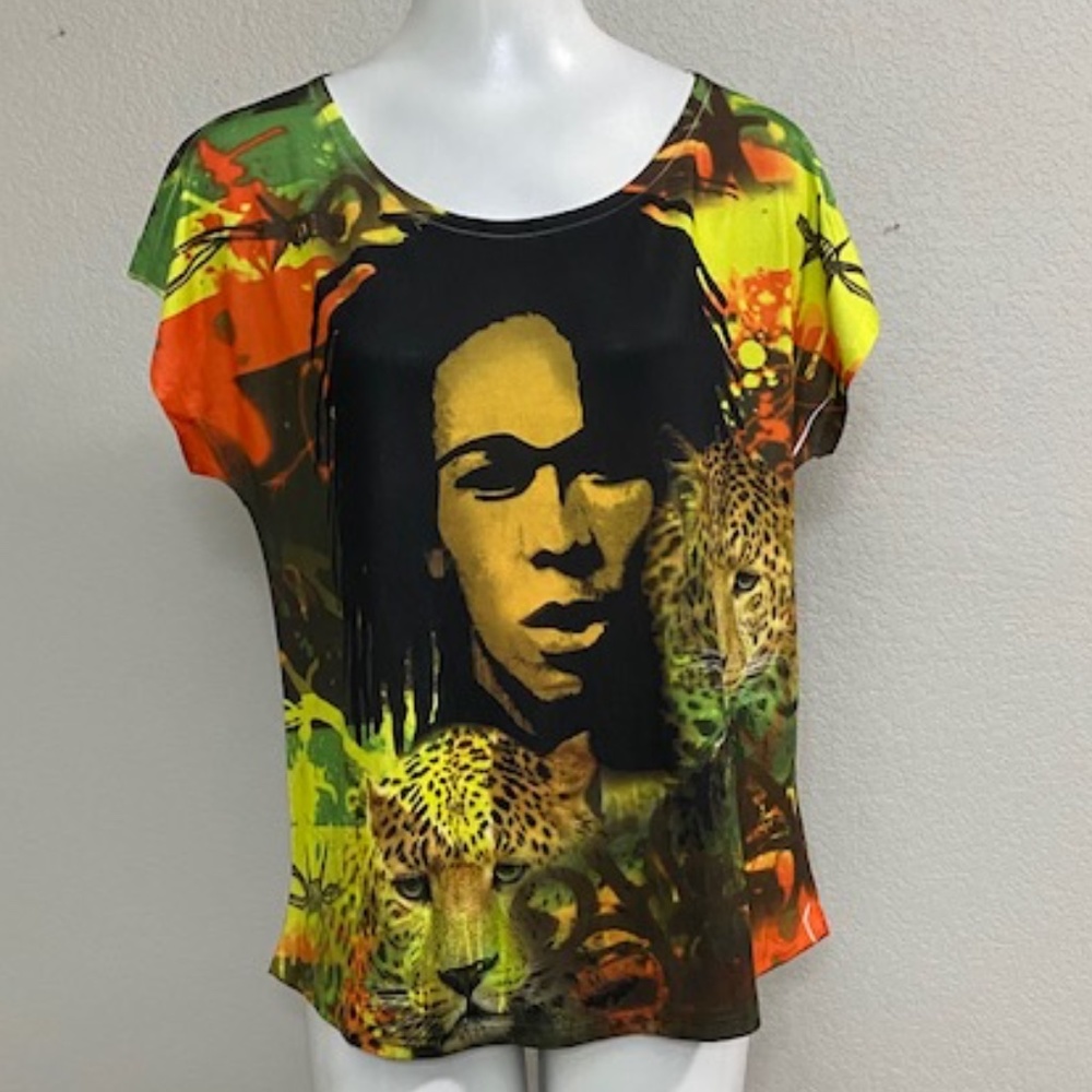 Blu Planet Bob Marley Shirt Size Large